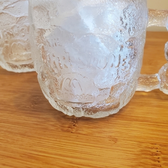 Set of 2 Flintstones McDonald's Rocky Road 3D Coffee Mugs Glass RocDonalds 1993 - Picture 6 of 12